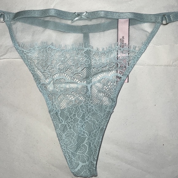(L) Victoria's Secret Mesh & Lace VString THONG Panty - Picture 5 of 12
